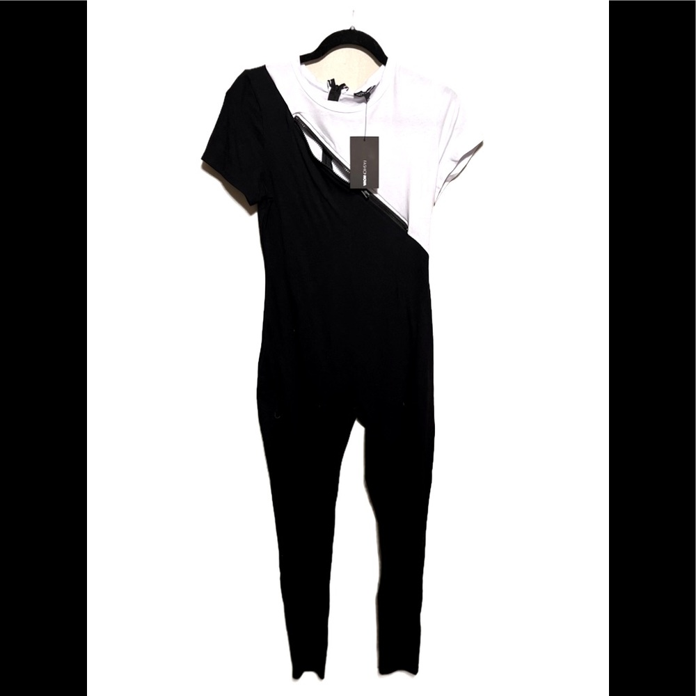 - Black and white jumpsuit